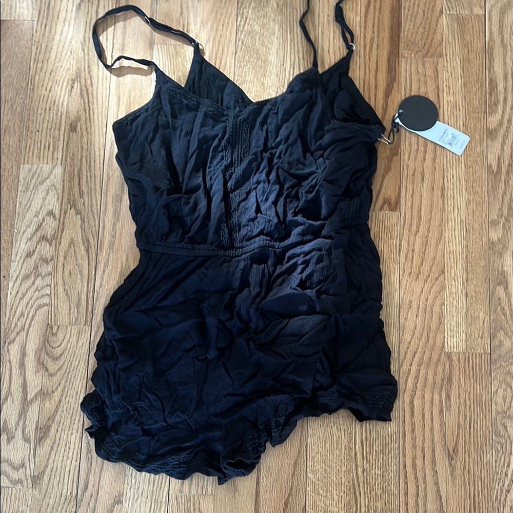 Black Sleeveless Romper